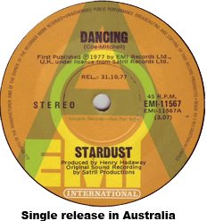 Stardust single i Australia